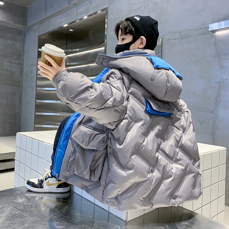 巴拉巴拉童年儿童装男童冬装羽绒服2023新款中大童冬季男孩加厚90