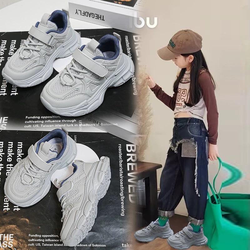 回力瑞儿童运动老爹鞋男女童2023秋冬季新款中大童透气软底休闲鞋