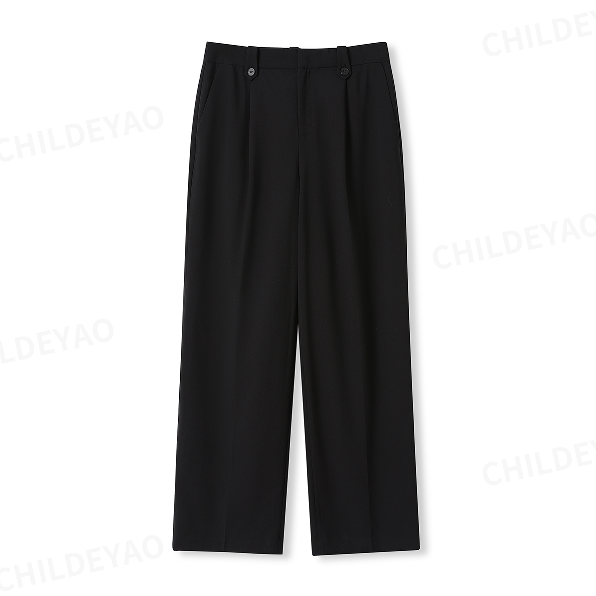 Childe Yao『午后漫步』立体裁剪挺括直筒裤休闲裤 K406001