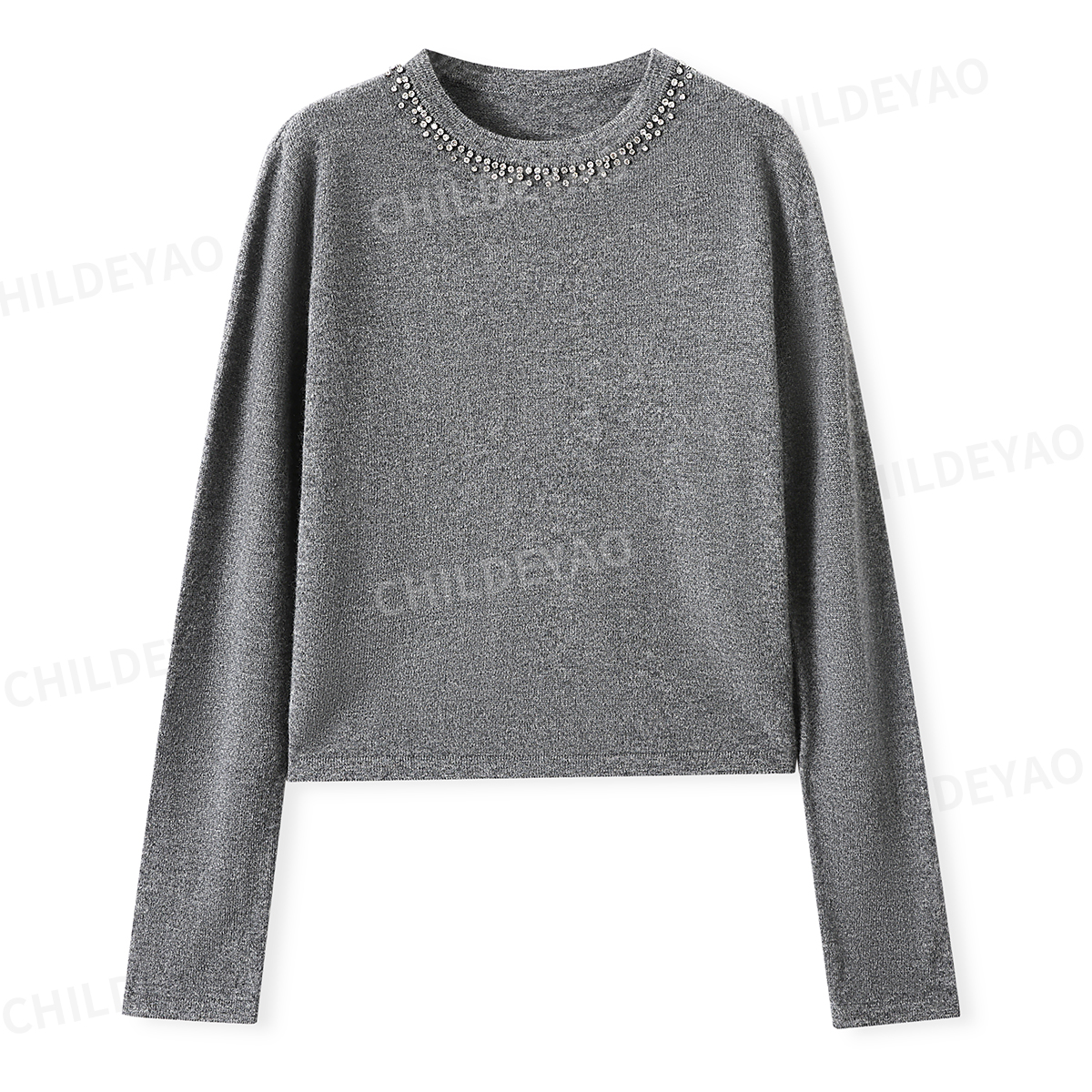 Childe Yao『浪漫星河』秋冬设计感圆领套头羊绒羊毛上衣 S407036