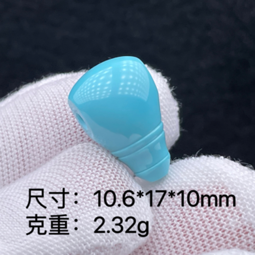 瓷釉级全品玉化高瓷蓝暴力蓝绿松石三通