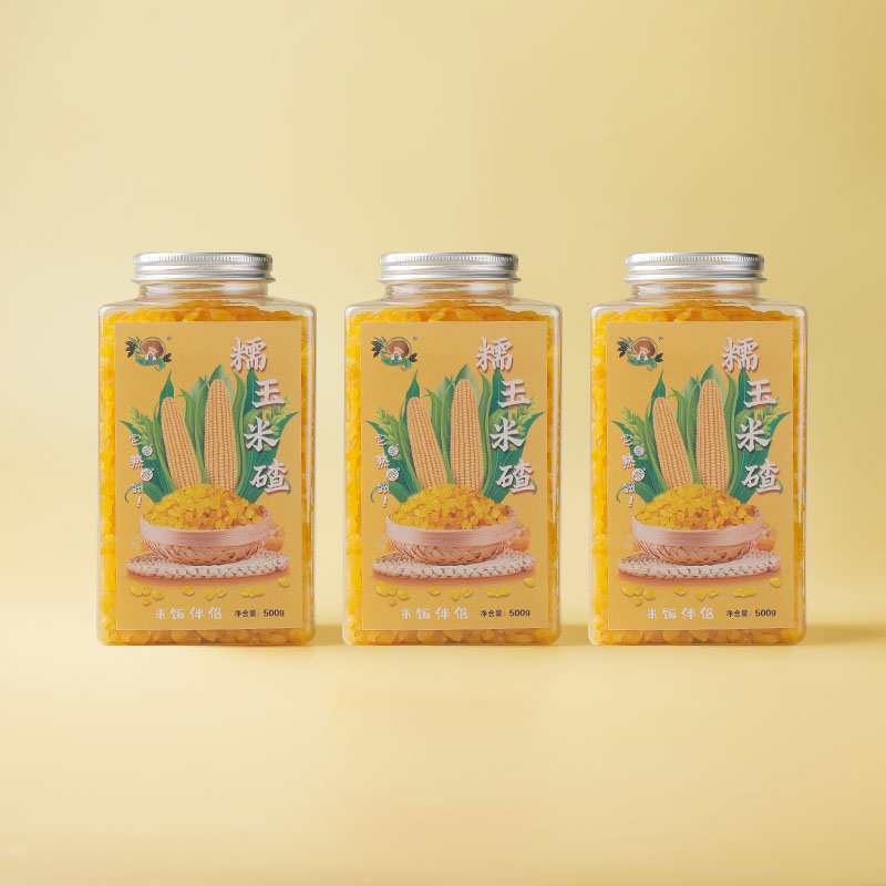 老翁育稻25年新粘糯熟玉米碴瓶装米饭伴侣东北大碴粥玉米糊糊