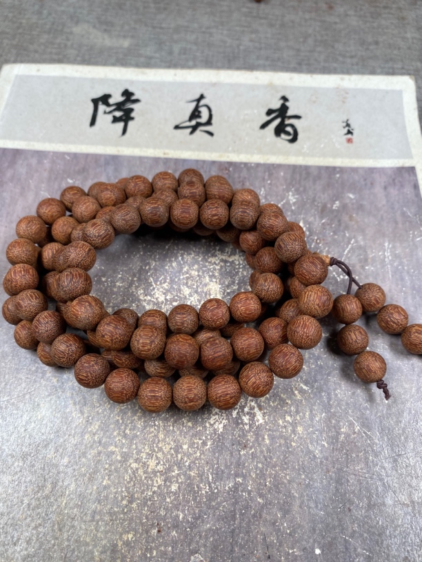 缅甸降真香黄油手串1.0*108 多圈 金金丝蜜结 上上品香