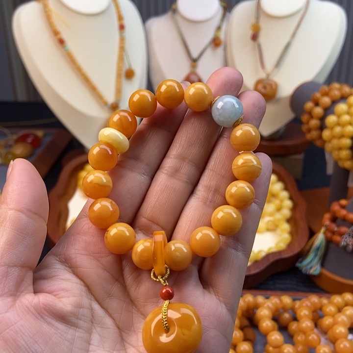 琥珀手链未镶嵌蜜蜡手串11