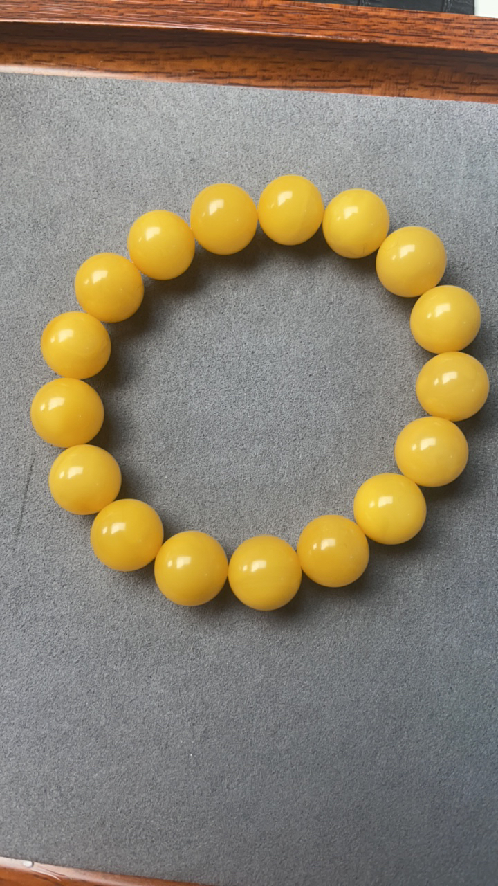 纯天然蜜蜡手串单圈