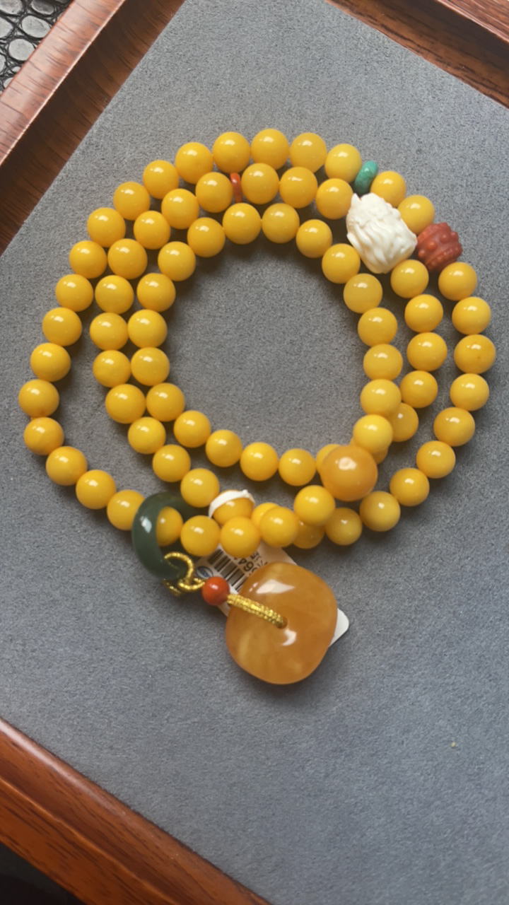 天然蜜蜡手串多圈7