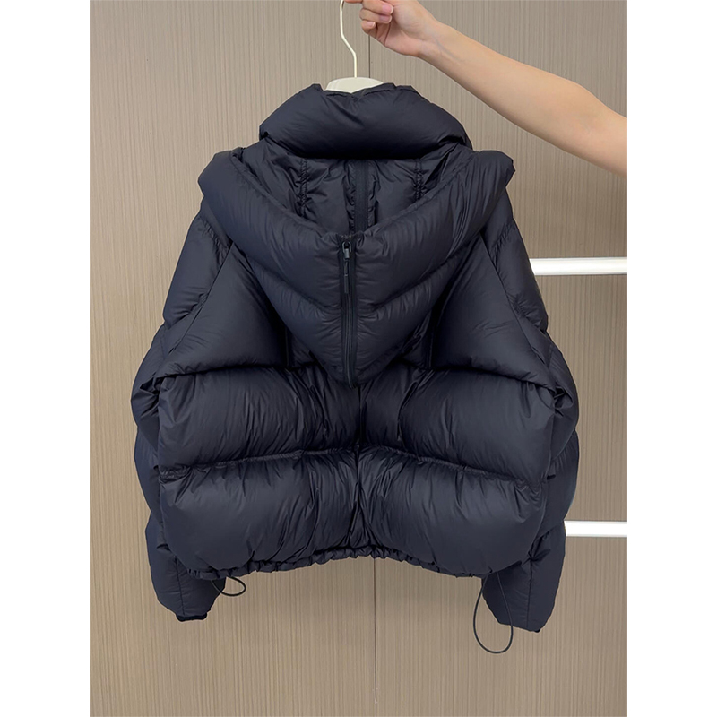 黑色棉服2025年新款冬季轻奢百搭小香风棉衣女款加厚保暖夹棉外套