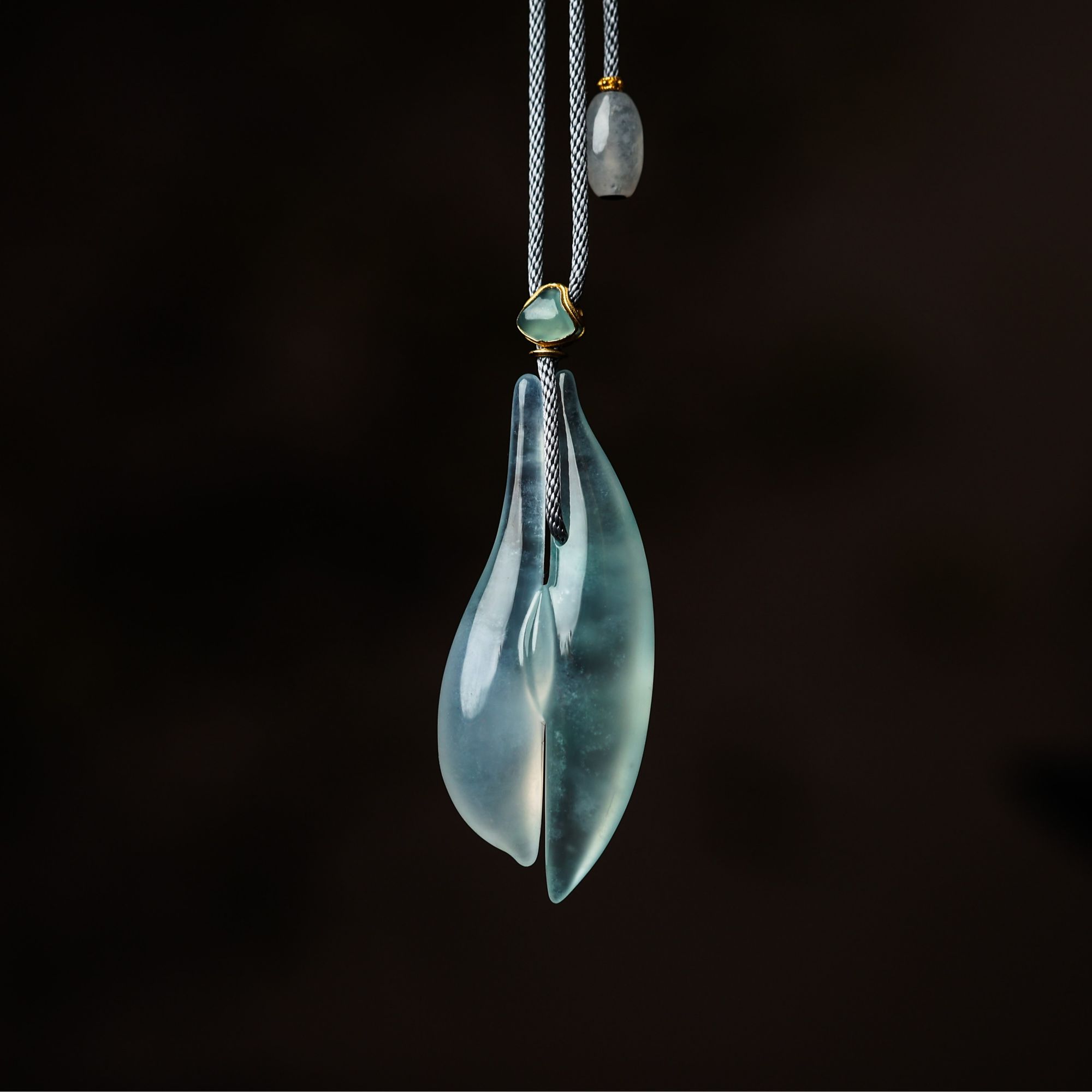 庄家翡翠【形意】清风 天然翡翠随形吊坠翡翠挂件