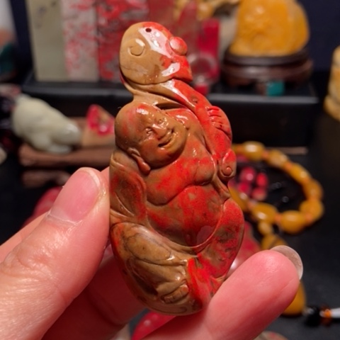 昌化鸡血石挂件鸡血石