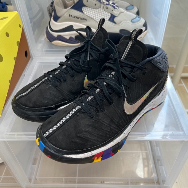 90新 NIKE/耐克 科比AD黑彩底 鞋码42.5/9新 换底