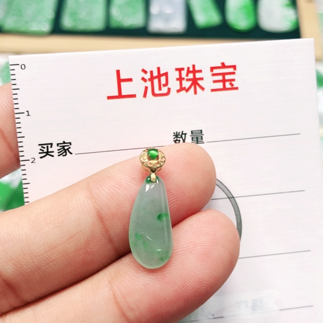 【闪购商品】翡翠颈饰18K金镶嵌