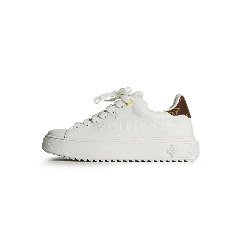 95新 LouisVuitton/路易威登 白色系带LOGO板鞋小白鞋L3103  女鞋