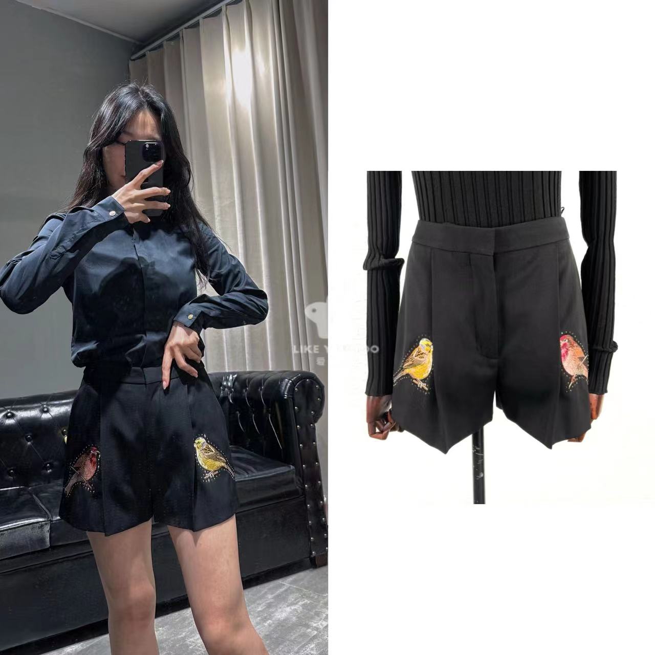 全新未使用  STELL McCarthey 丝戴拉麦卡妮印花短裤38码 S2810  