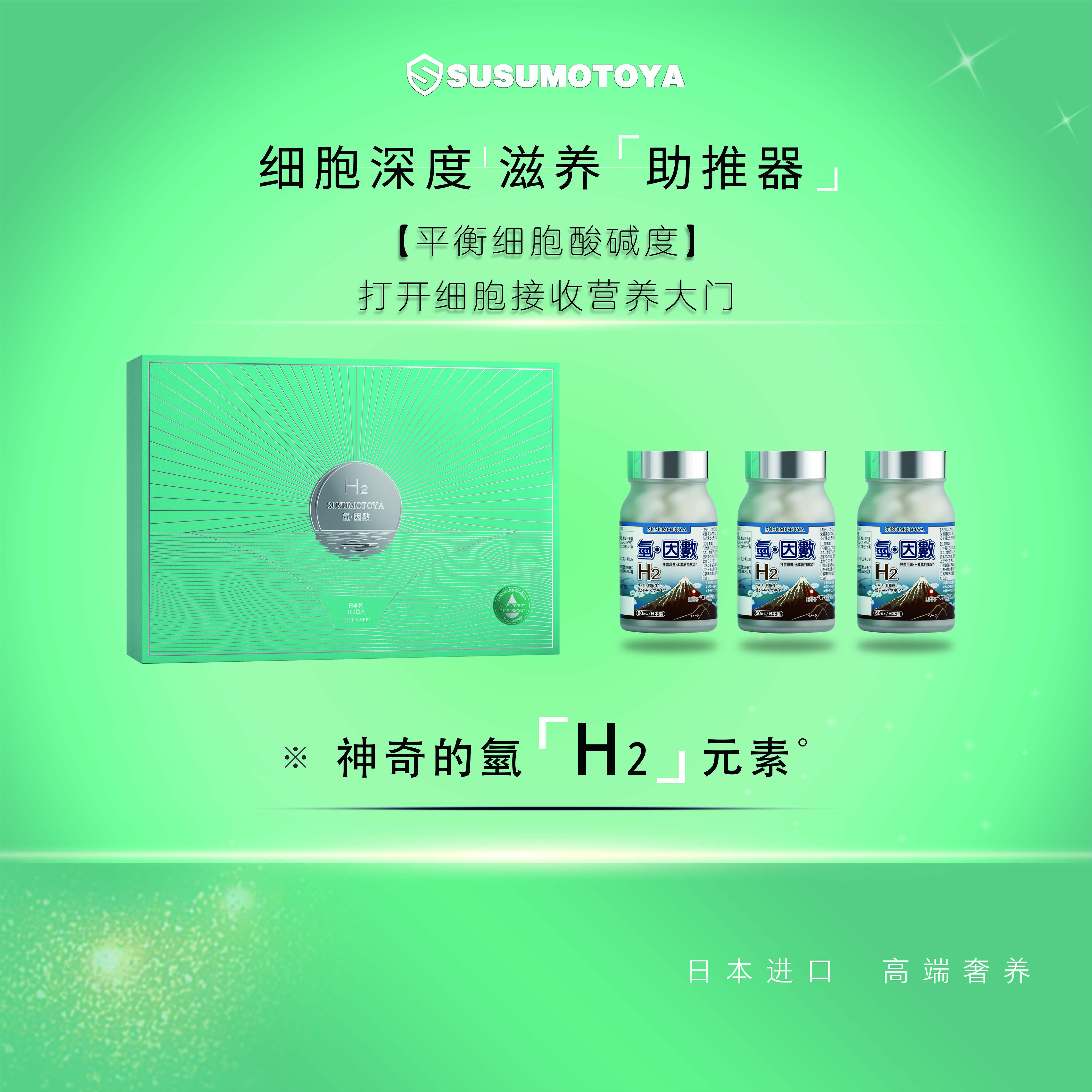 【进博会参展款】SUSUMOTOYA 氢の因数 425mg*60粒 