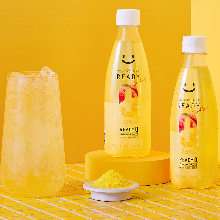 【卡农】韩国原装进口乐宁酷ReadyQ姜黄素气泡水果味饮用饮料350ml