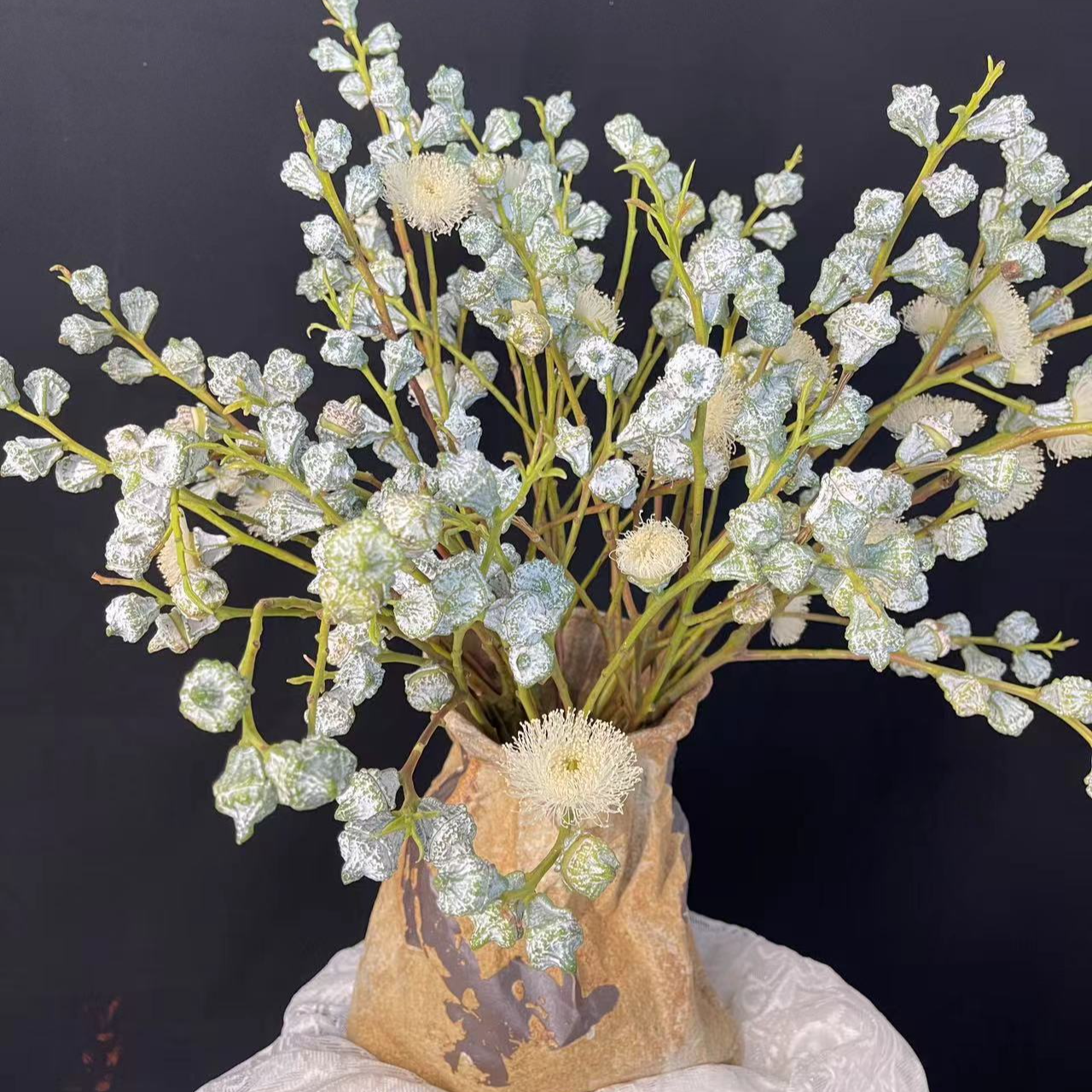 【尤加利新果】可做干花-钻石碎银子-