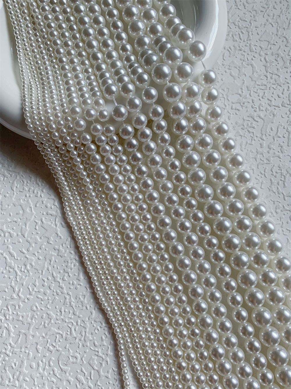 高品质玻璃贝珠直孔高亮仿施家玻璃散珠diy手链项链饰品串珠材料