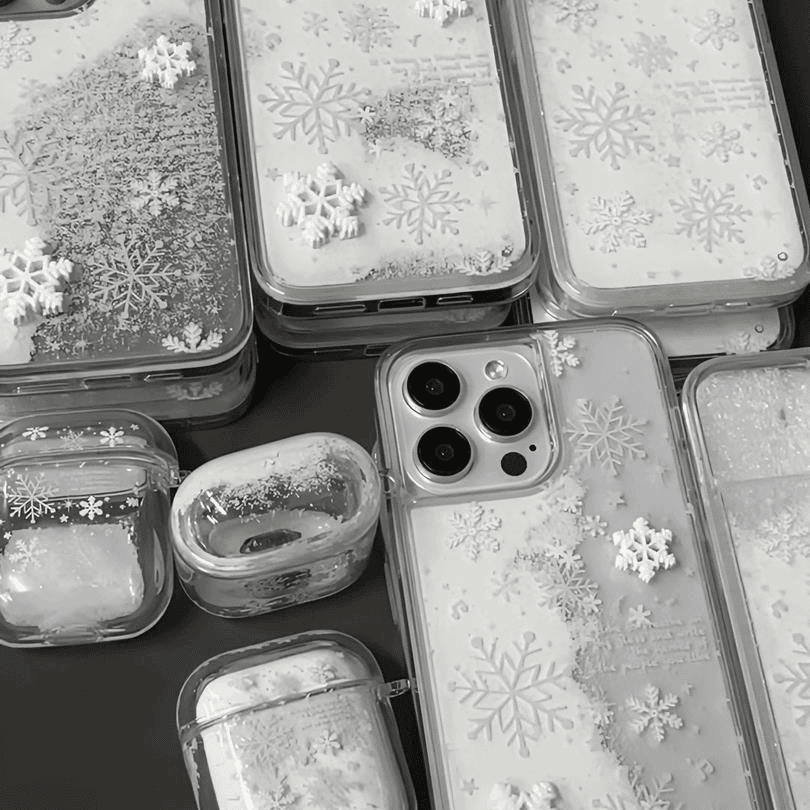 BANCA流动雪花秋冬新款适用苹果17/16手机壳小米15vivoppo华为P70