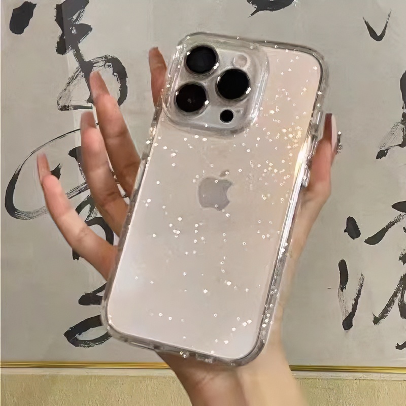 BANCAins透明闪粉15ProMax苹果14手机壳13软套12/11硅胶xs壳xr女