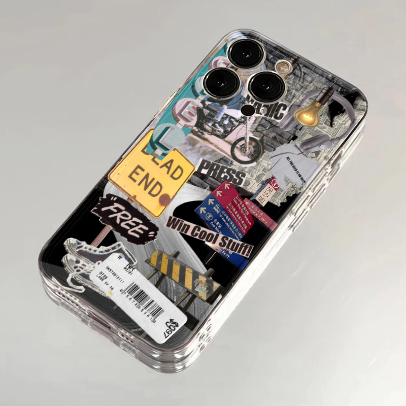 BANCA创意拼画透明苹果小米oppovivo华为适用iPhone15/14手机壳13