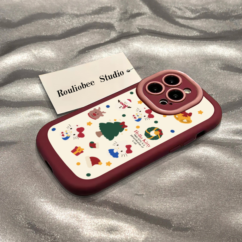 BANCA圣诞kt猫苹果15手机壳iphone13/14promax泡芙壳12防摔11软xs