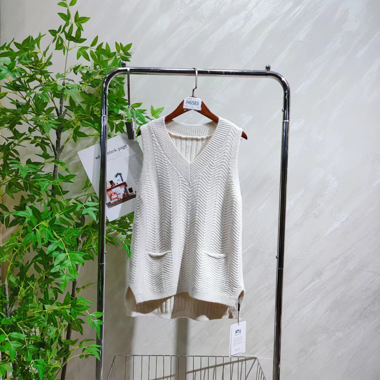 【H6583】 女士气质轻奢百搭针织马甲