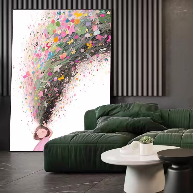 简约现代客厅装饰画北欧侘寂风抽象艺术挂画