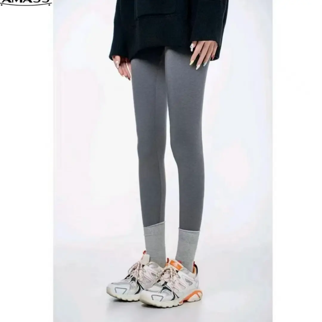 AMASS/阿玛施早秋时尚高腰瑜伽裸感打底紧身无痕鲨鱼裤女 5100415