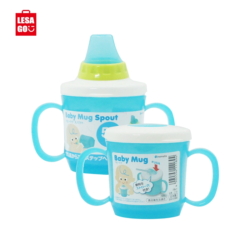 kokubo日本带柄婴儿童水杯吸管杯吸嘴鸭嘴杯奶嘴杯230ml
