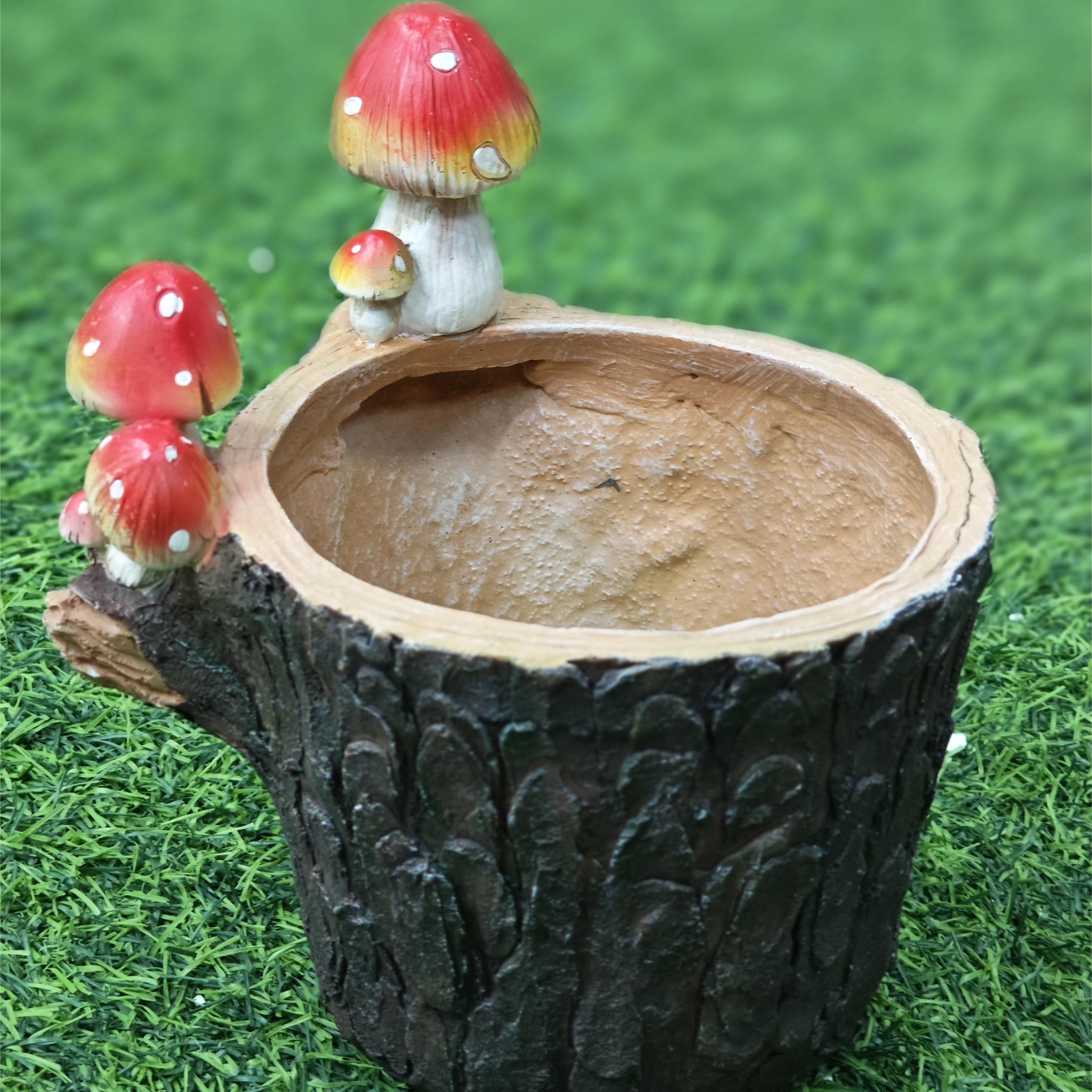 蘑菇/小鸟花盆户外庭院阳台花园清新树脂摆件花盆新家入住必买物