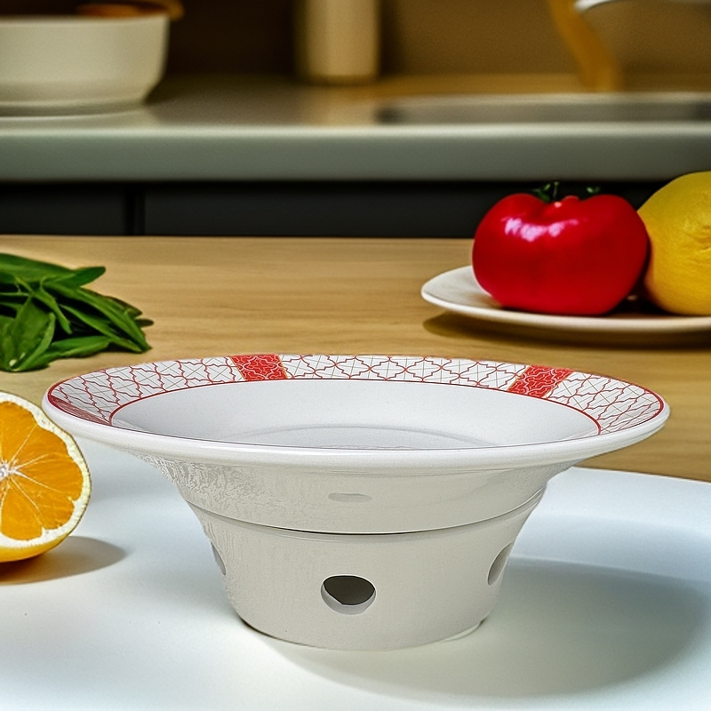 上档次10.5英寸汉斯大号保温明炉陶瓷家用商用创意复古中式圆形