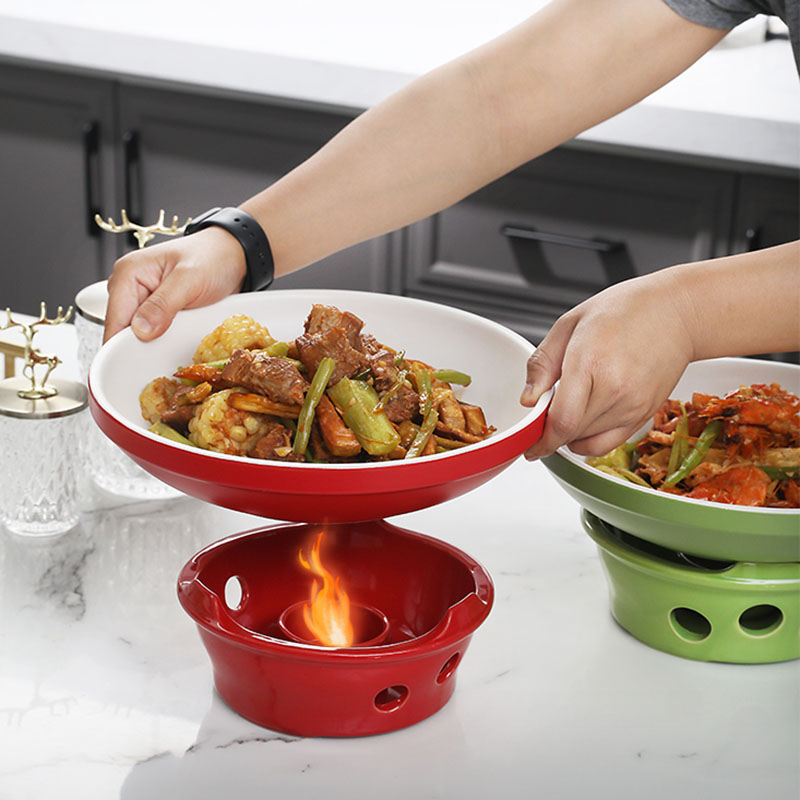 小炒肉干锅家用陶瓷酒精锅饭店餐具餐厅商用酒精炉小明火砂锅炖