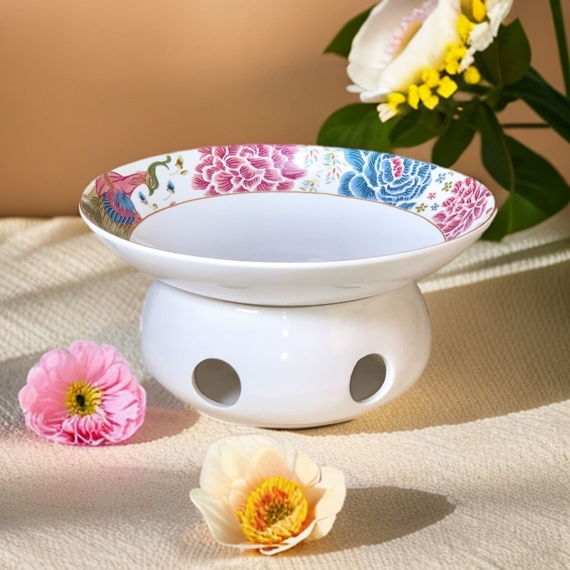 新品刺绣宋词日式汤碗保温明炉陶瓷家用商用珐琅彩中式白瓷盘子