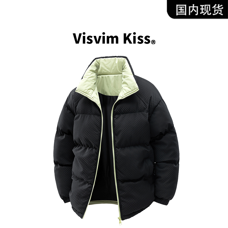【品牌现货撤柜清仓】VISVIM KISS加绒加厚立领颗粒棉服外套男士