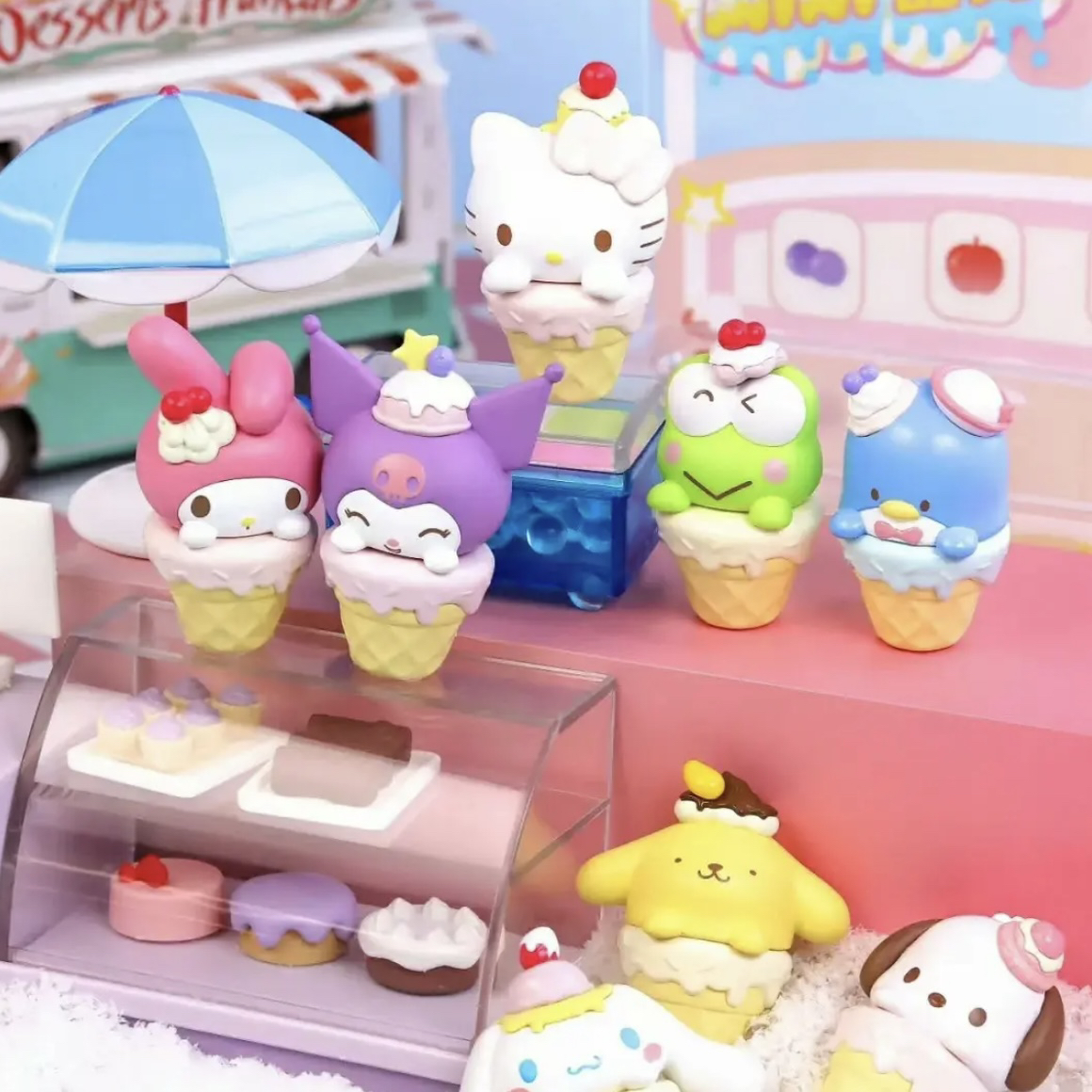 拆盒.三丽鸥mini甜筒系列盲盒系列