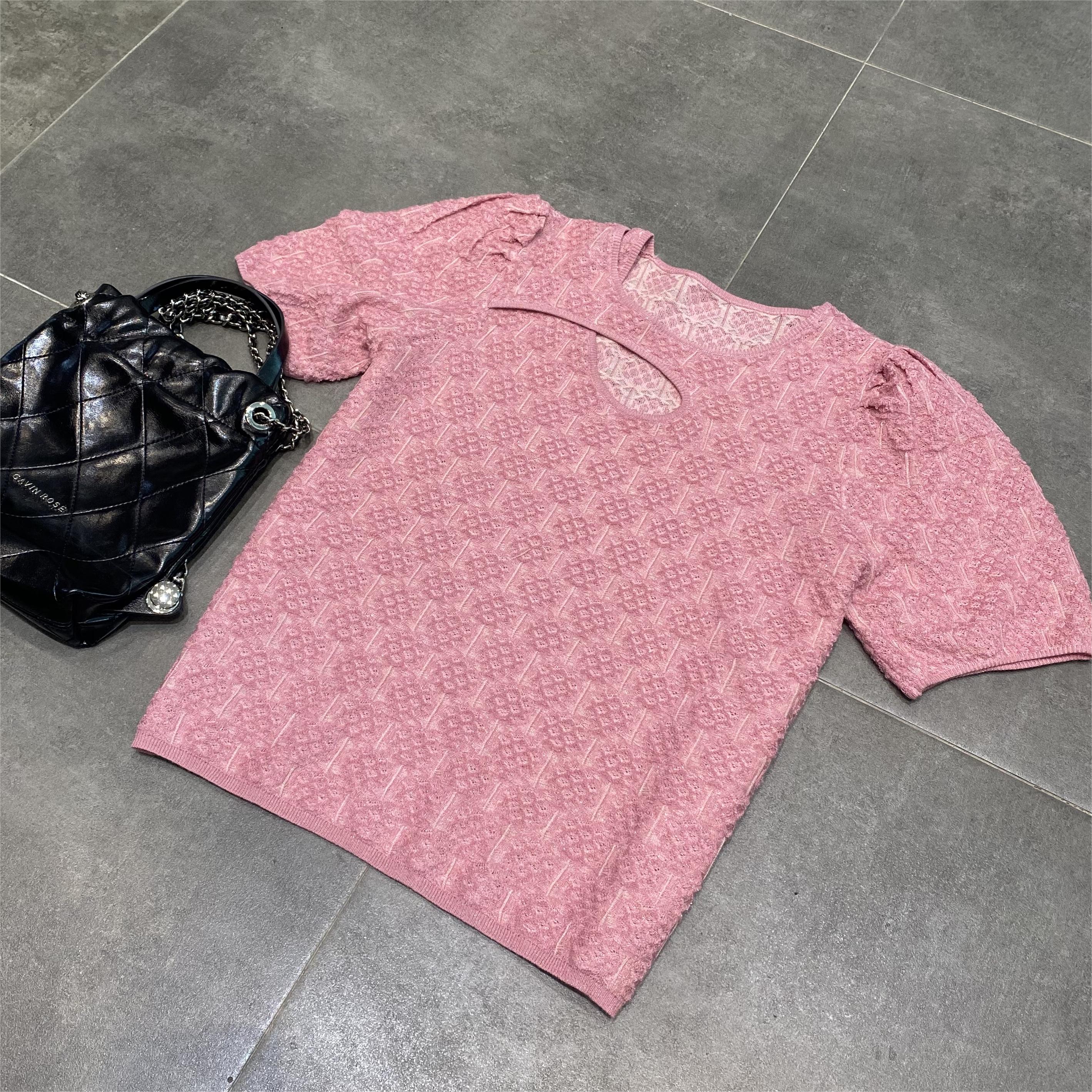 DM•STUDIO/设计感镂空针织上衣（127）