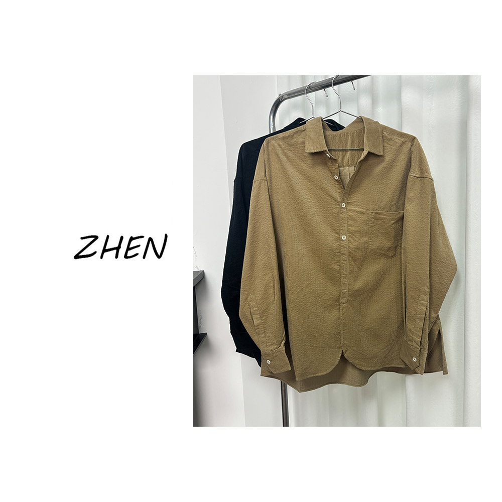 【ZHEN】K0802 2025新款衬衫显瘦时尚百搭设计师轻奢款