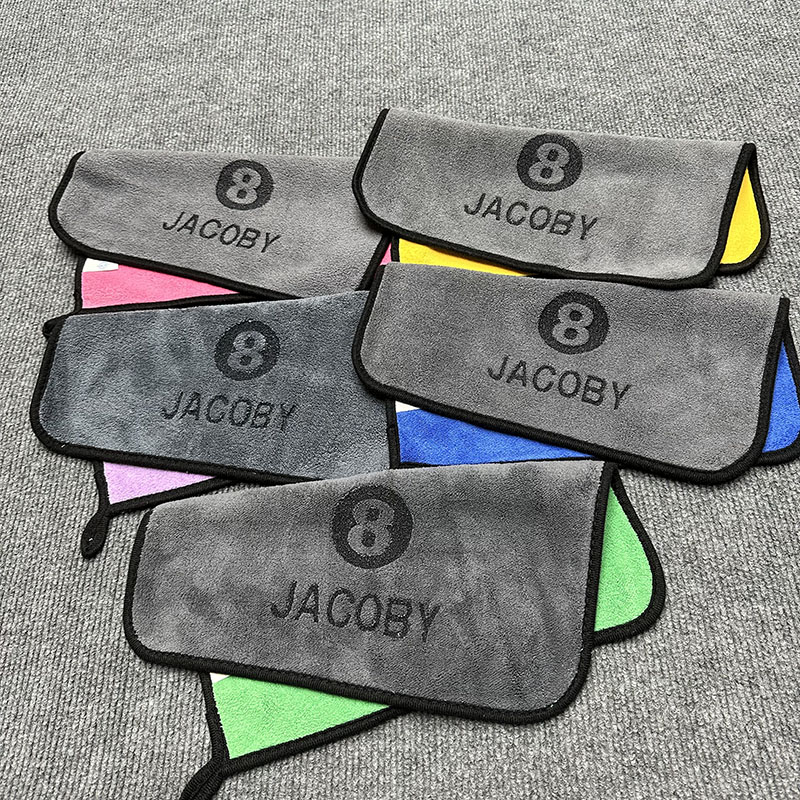 台球杆毛巾黑8九球大头斯诺克小头台球擦杆布纯棉养护工具桌球杆