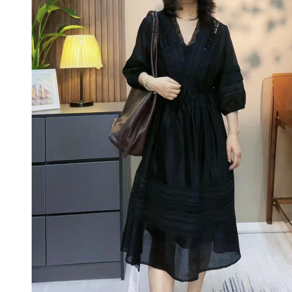 【燕子严选】法式小黑裙C8001