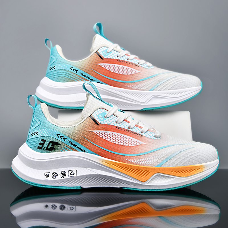 新款2024男鞋运动鞋潮鞋网面透气休闲鞋潮流时尚百搭跑步鞋子男士