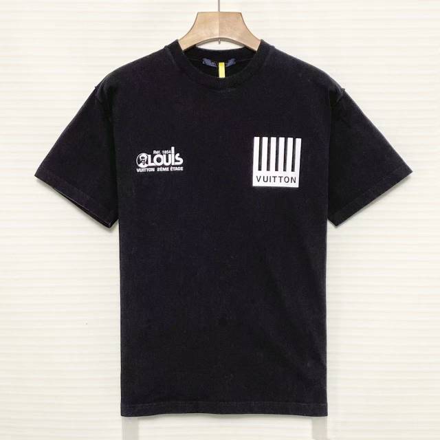 95新 LouisVuitton/路易威登 时尚 百搭 logo 短袖/M码/XG-Y21389