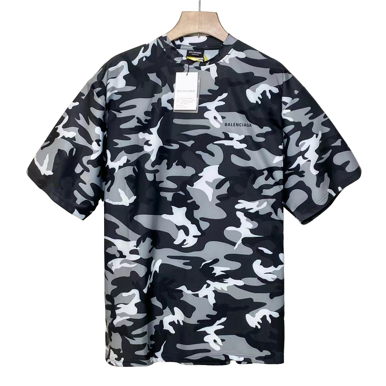 全新未使用 Balenciaga/巴黎世家 迷彩Logo 短袖/L码/XG-Y19239