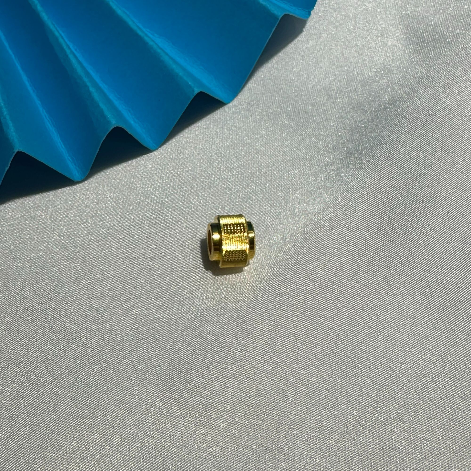 黄金足金999转运珠螺帽转接口串珠