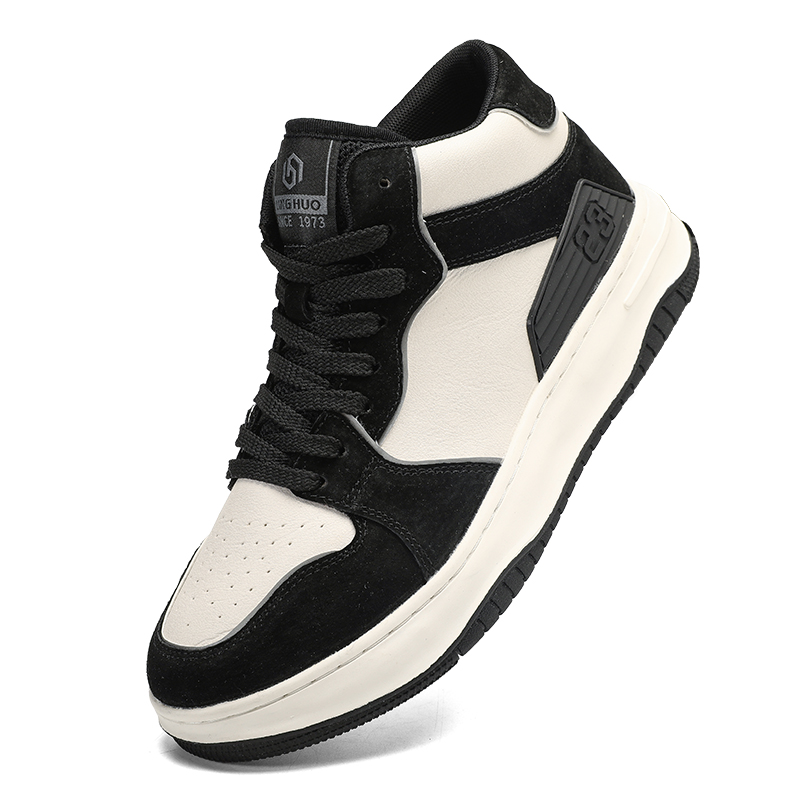 男士真皮潮流潮鞋厚底加绒冬季秋季时尚百搭秋冬