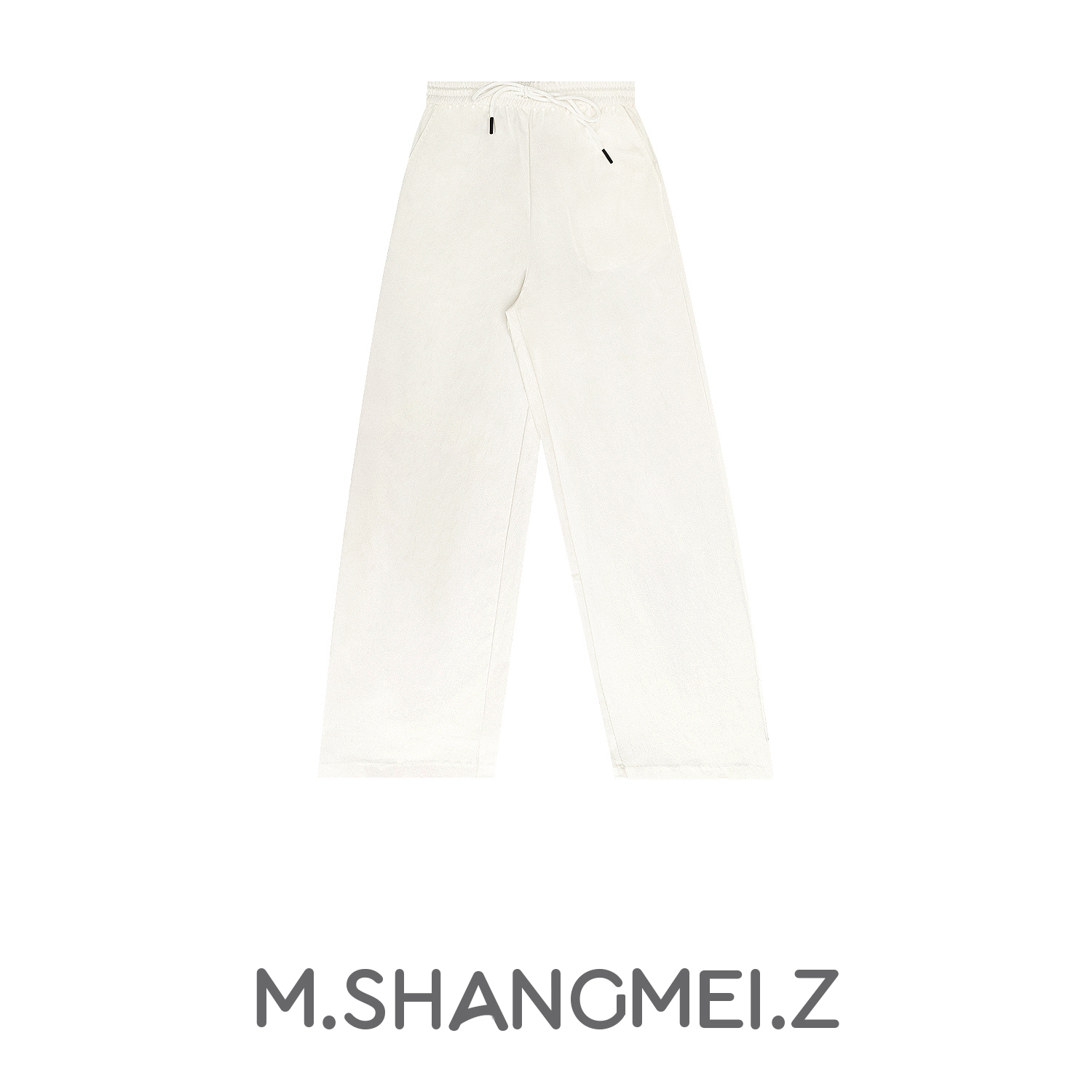 M.SHANGMEI.Z/沐熙美大哥推荐时尚休闲百搭宽松白色直筒裤x030200