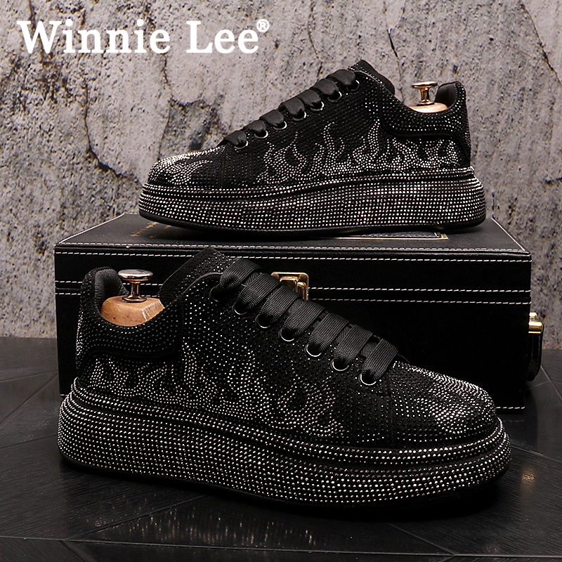 Winnie Lee男鞋2023高端轻奢个性潮牌鞋子秋季新款潮流男士休闲鞋