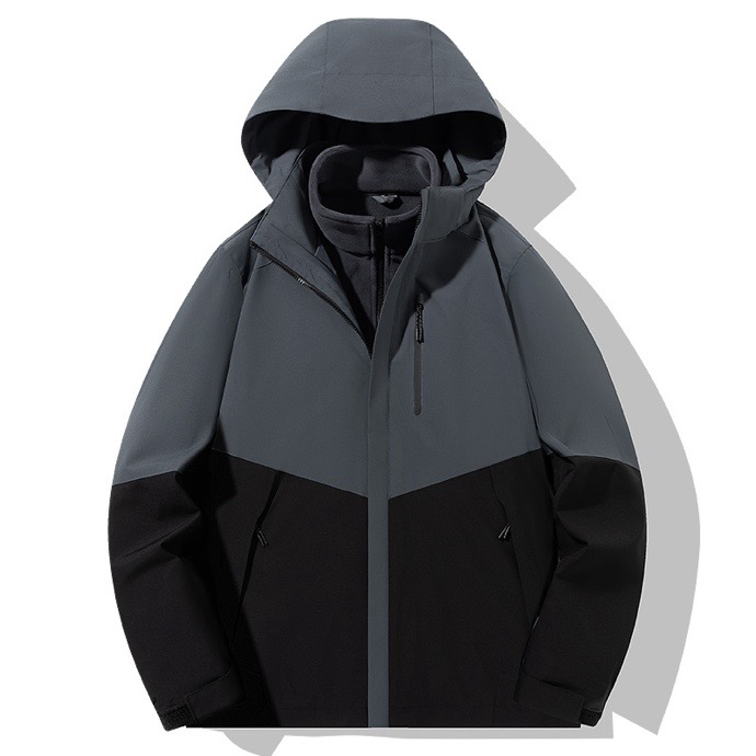 冲锋衣男士运动情侣加绒防水加厚登山秋冬季