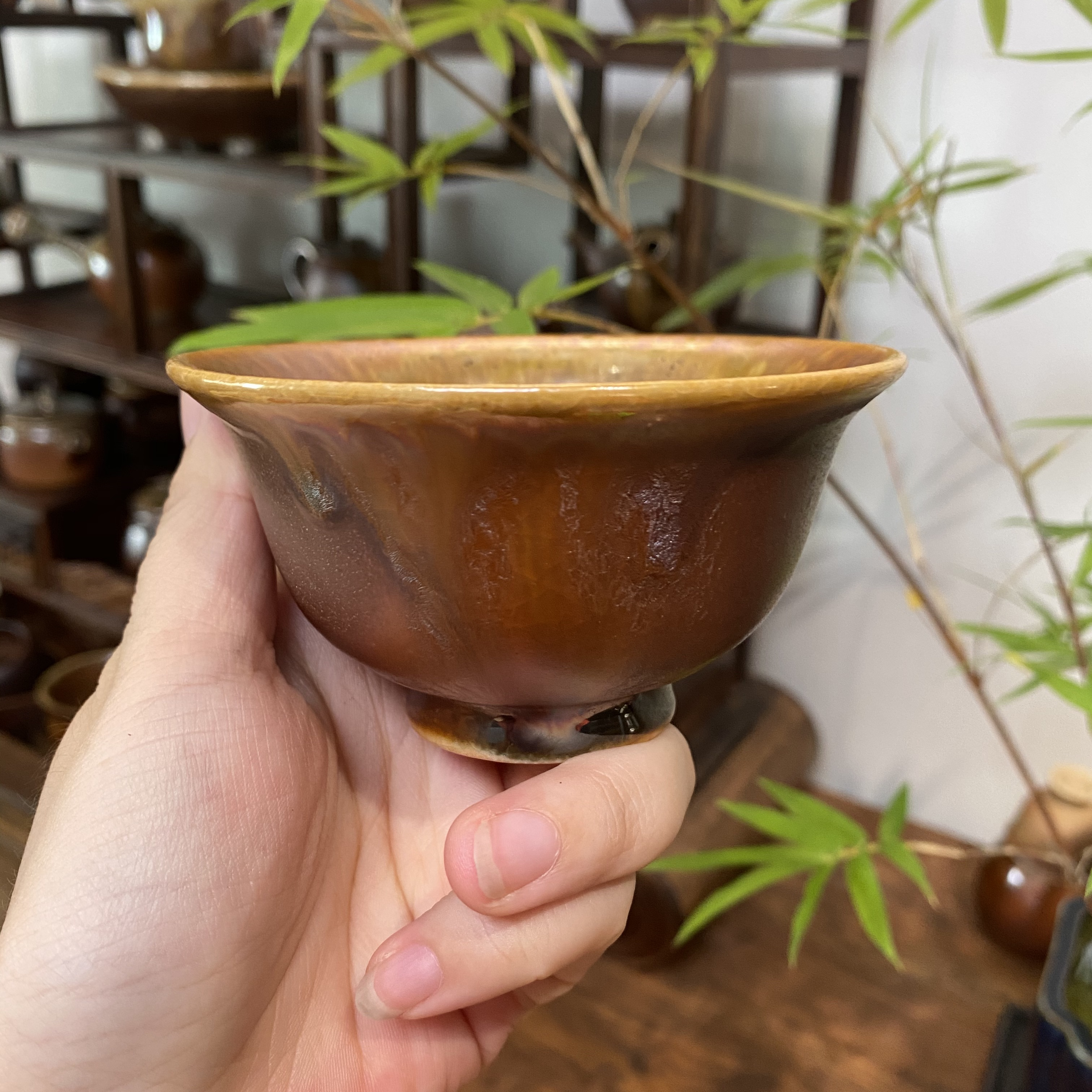 好器不负好茶 景德镇迹艺正品中式柴烧七天马尾松烧压手主人杯11