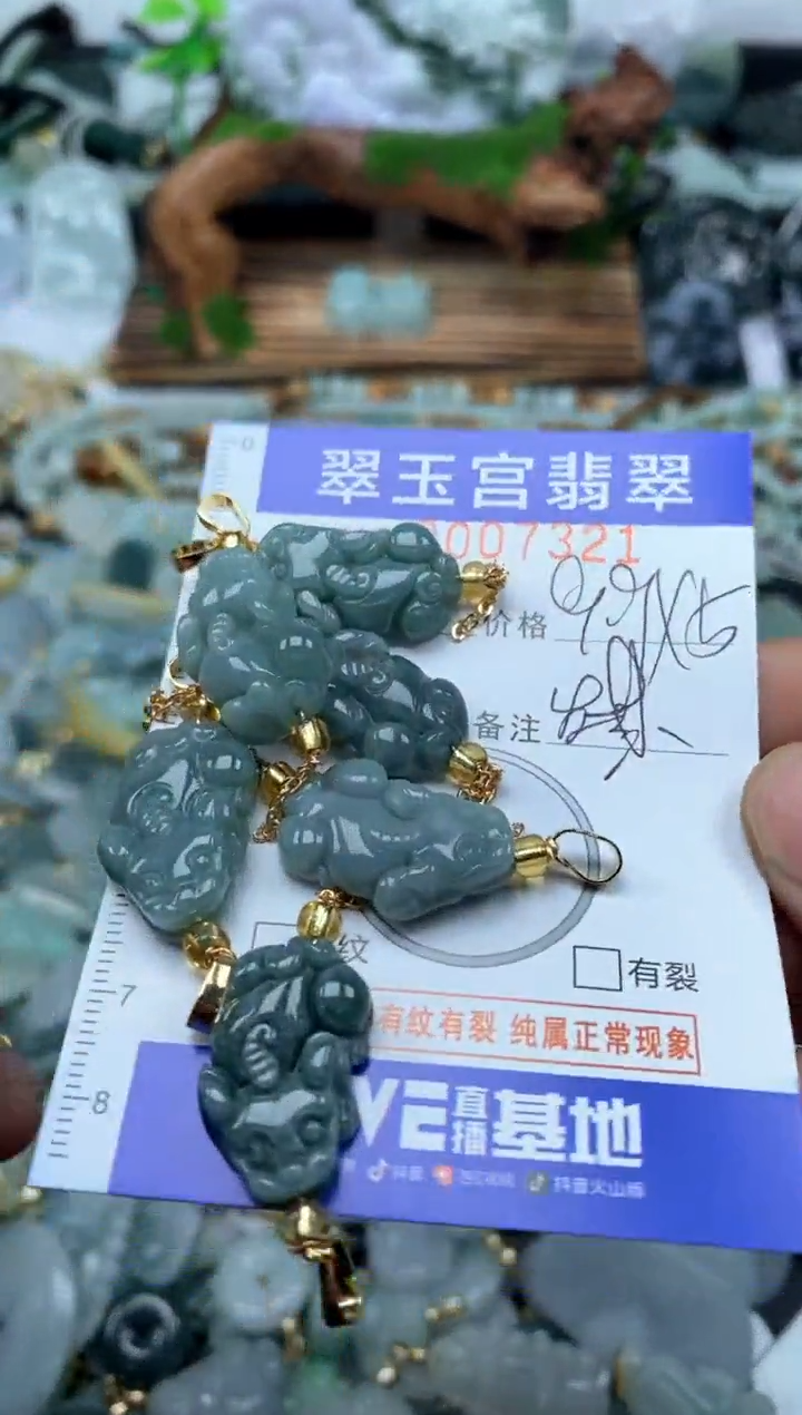 【闪购商品】翡翠颈饰未镶嵌0007321多样性发其一