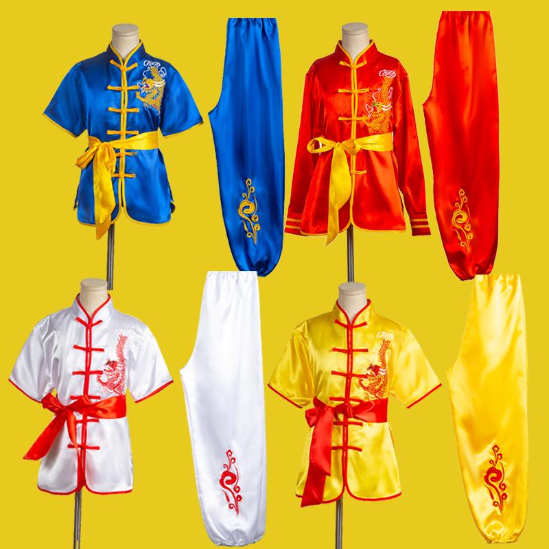 武术服装表演服功夫练武服训练功服男刺绣比赛套装学生体考女演出
